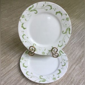 EUC Set of 2 Corning Corelle Spring Faenza Dinner Plates 10 ¾ wide